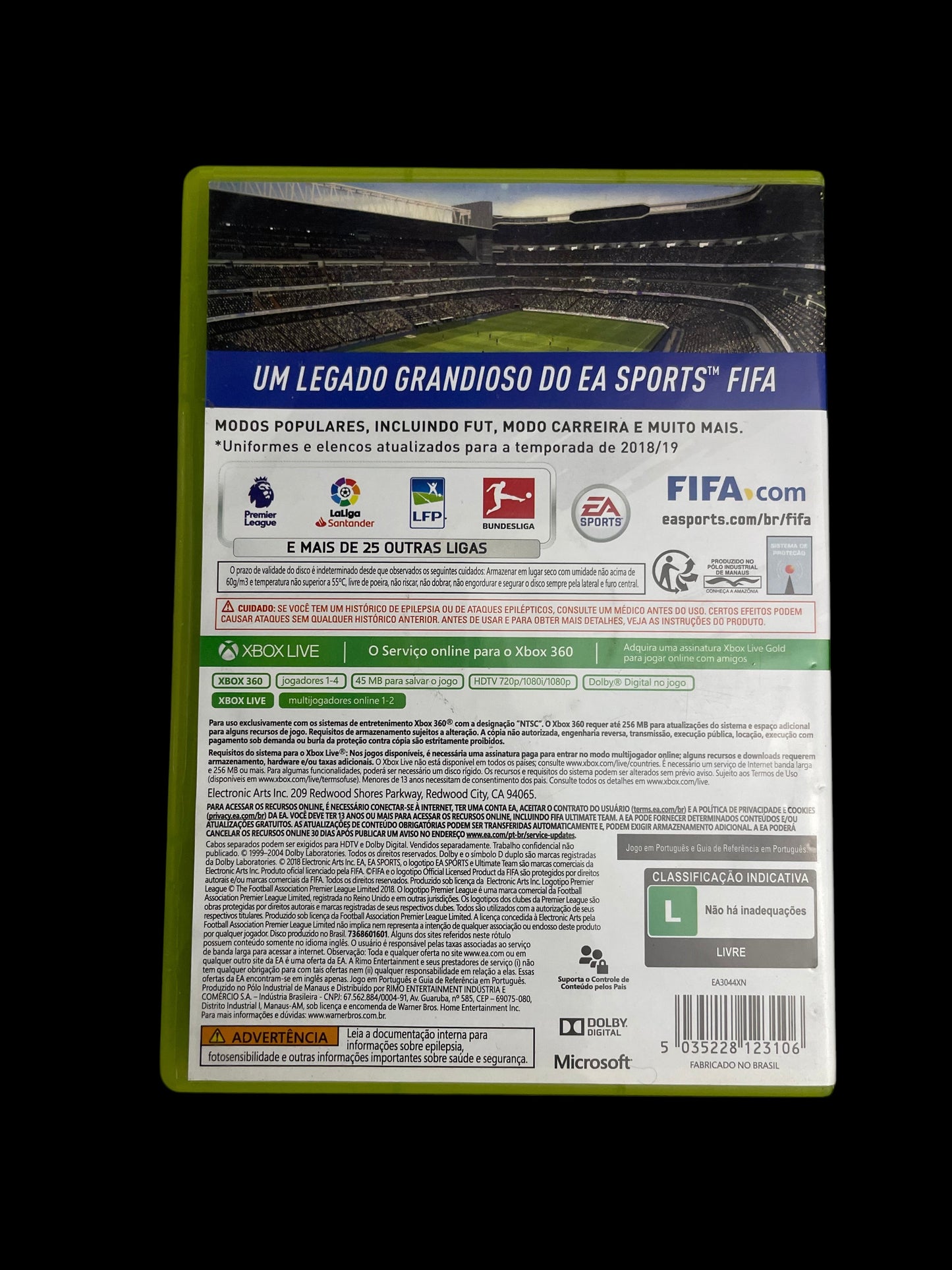 Jogo Fifa 2019 Xbox 360