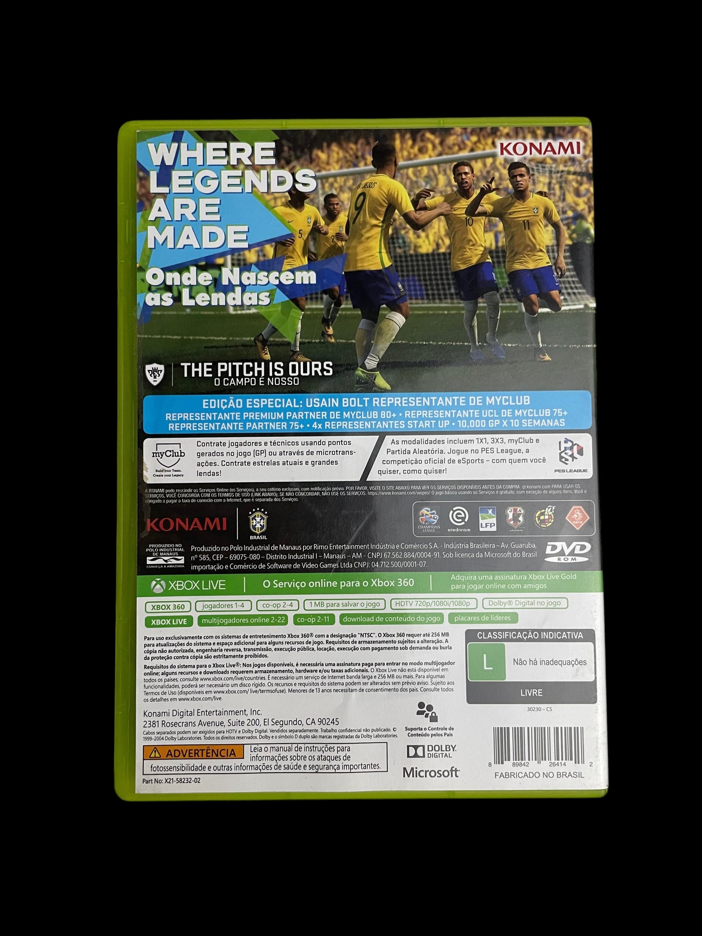 Jogo PES-2018 Xbox 360