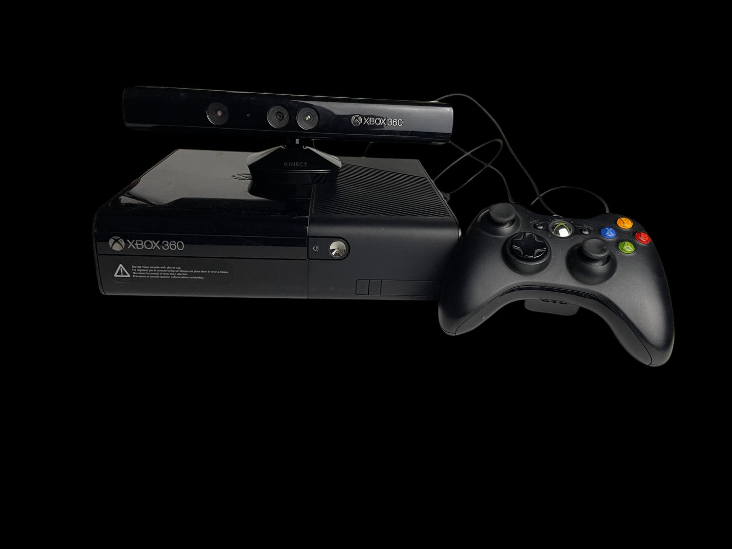 Xbox 360 kinect + 2 Controles e 3 Jogos